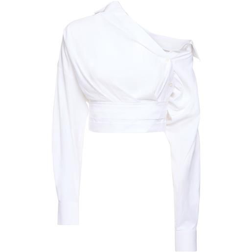ALEXANDER WANG camicia cropped in cotone