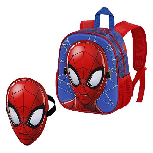 Marvel spiderman badoom-zaino maschera, rosso, 24 x 27 cm, capacità 6 l