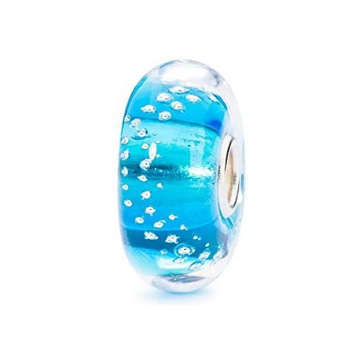 Trollbeads perlina tracce d'argento, turchese