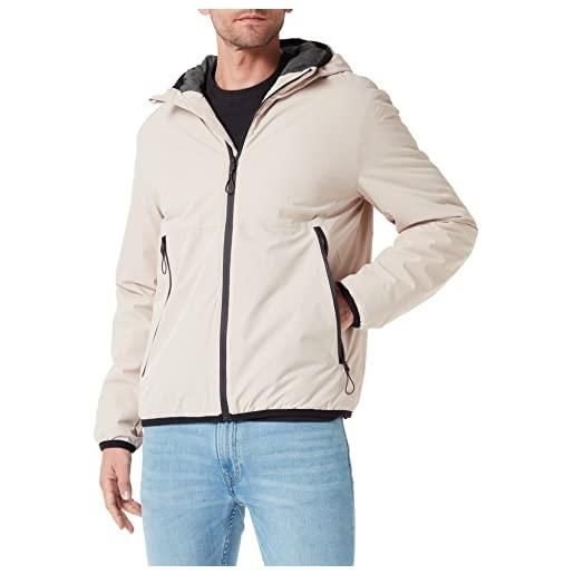 Springfield giacca imbottita con cappuccio cappotto, beige, m uomo