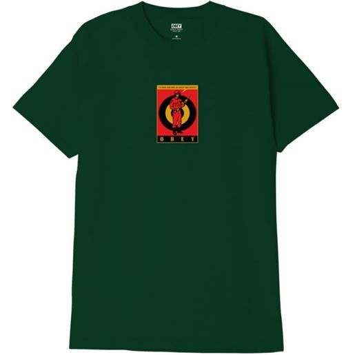 OBEY t-shirt riot cop uomo forest green