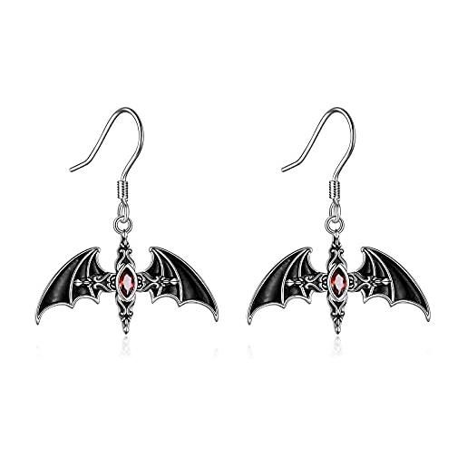YFN orecchini pipistrello argento sterling orecchini gotico gioielli gotico regalo per donna ragazze (earring)