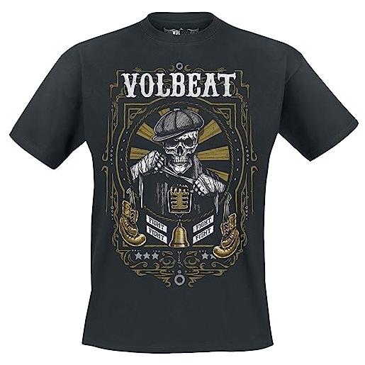 Volbeat fight uomo t-shirt nero m 100% cotone regular