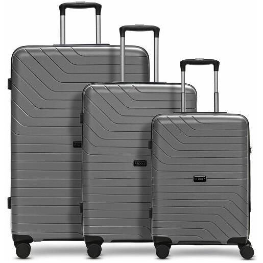 Redolz essentials 05 3-set 4 ruote set di valigie 3 pezzi grigio