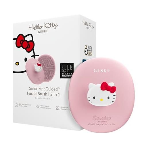 GESKE x hello kitty | spazzola per il viso smartappguided™ | 3 in 1 | spazzola per la pulizia del viso | spazzola per la pulizia | spazzola per il viso in silicone | pulizia della pelle e viso