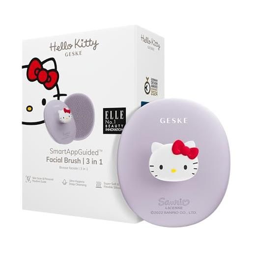 GESKE x hello kitty | spazzola per il viso smartappguided™ | 3 in 1 | spazzola per la pulizia del viso | spazzola per la pulizia | spazzola per il viso in silicone | pulizia della pelle e viso