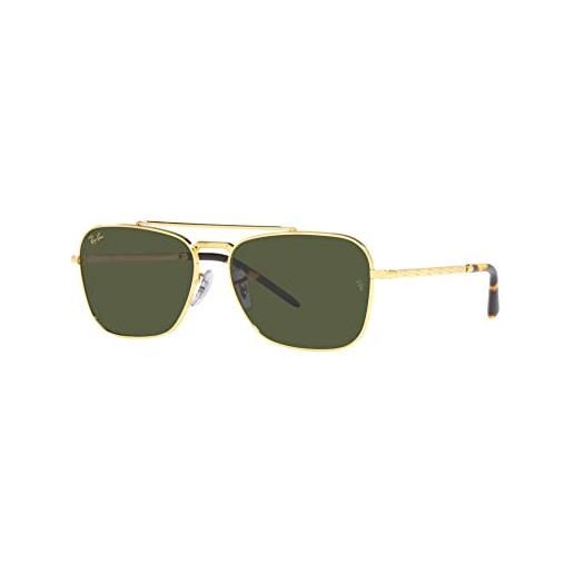 Ray-Ban occhiali da sole rb3636 new caravan 919631 unisex colore oro lente verde taglia 58 mm