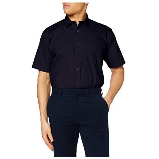 Premier workwear poplin short sleeve shirt camicia, blu navy, xxxxxl uomo