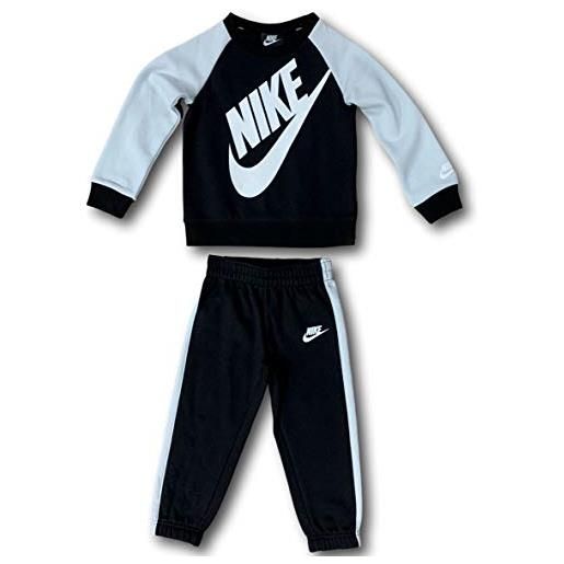 Nike - tuta oversized futura bambino felpa e pantaloni bimbo 86f563 023 nero - 3-4 anni, nero
