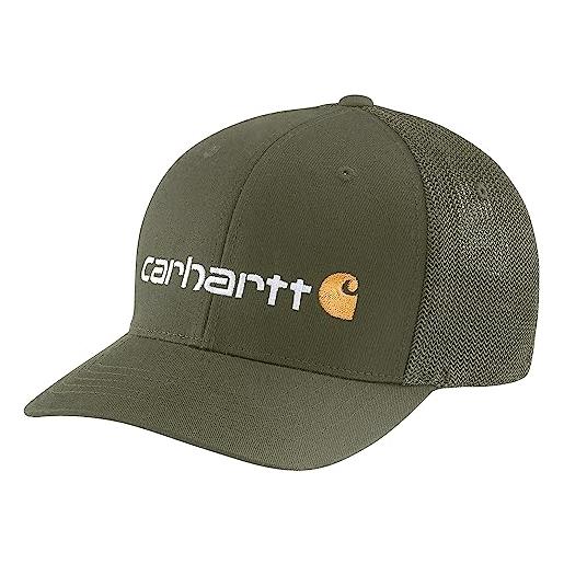 Carhartt berretto da uomo in tela resistente e flessibile con retro in rete, basilico, m/l