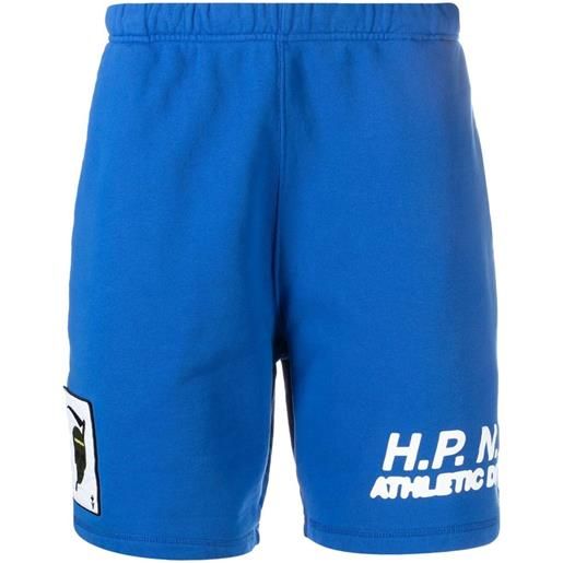 Heron Preston shorts sportivi con applicazione - blu