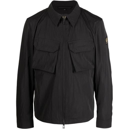 Belstaff giacca-camicia con applicazione - nero