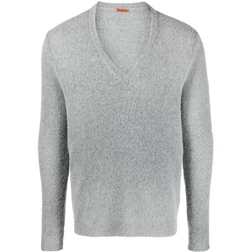 Barena maglione con scollo a v - grigio
