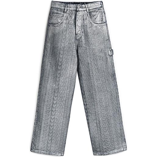 Marc Jacobs jeans monogram oversized - argento