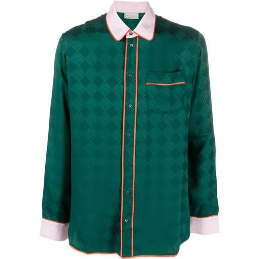 Pierre-Louis Mascia camicia con effetto jacquard - verde