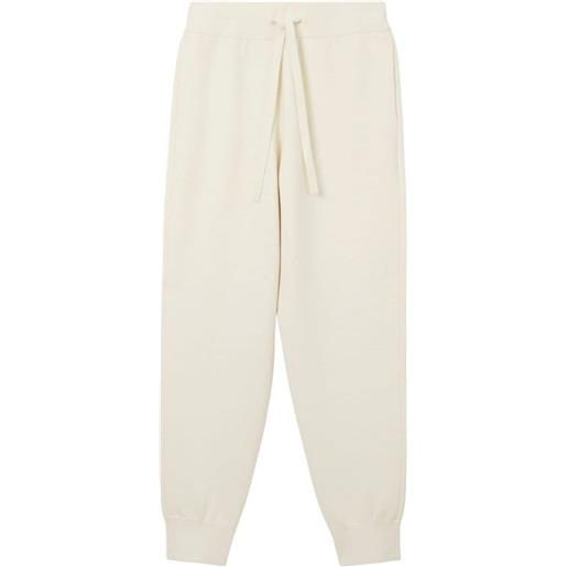 Burberry pantaloni sportivi con coulisse - bianco