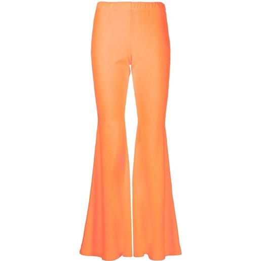 ERL pantaloni svasati a vita alta - arancione