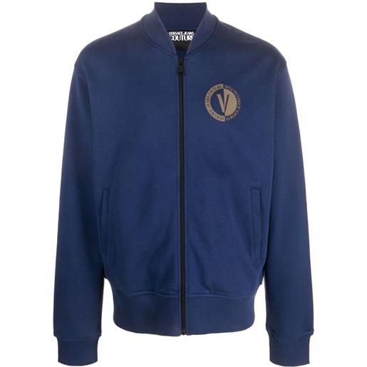 Versace Jeans Couture bomber con stampa - blu