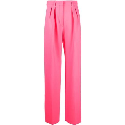 Sportmax pantaloni sartoriali a gamba ampia - rosa