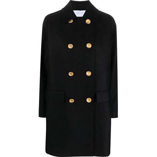 Harris Wharf London cappotto mac doppiopetto - nero