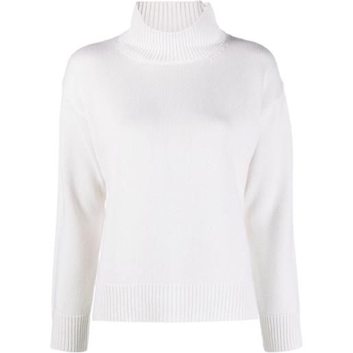 Le Tricot Perugia maglione con collo rialzato - bianco