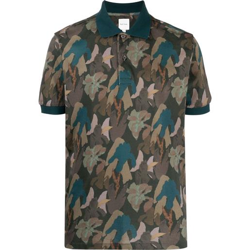 Paul Smith polo con stampa camouflage - verde