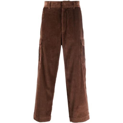 Kenzo pantaloni crop a coste - marrone