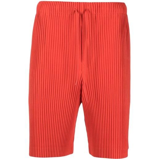 Pleats Please Issey Miyake bermuda con coulisse - rosso