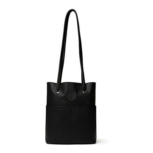 Desigual - borsa a tracolla da donna lazarus nerima exception, con manico, colore nero, nero (nero), 8x28x24 cm (b x h x t)