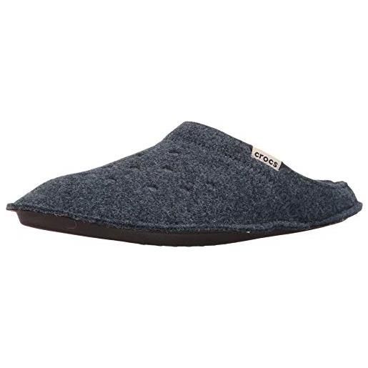 Crocs classic slipper pantofole, unisex, charcoal/charcoal, 42/43 eu