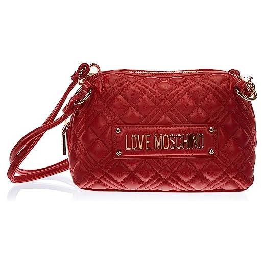 Love Moschino jc4064pp1h, borsa a spalla donna, rosso, 19x12x8