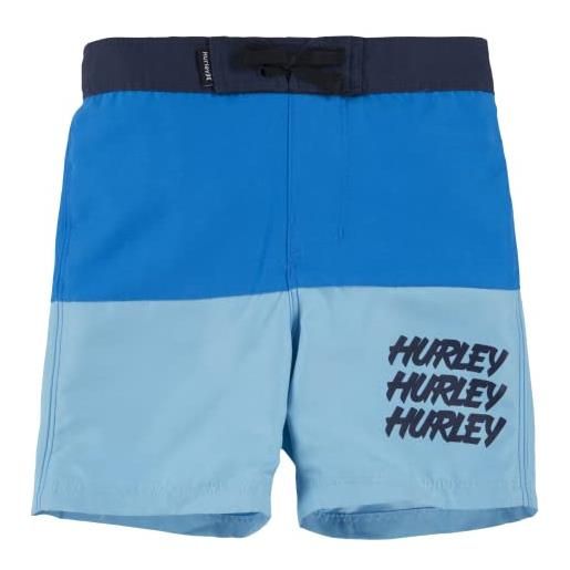 Hurley hrlb 3peat boardshort pantaloncini da board, nero/blu grafite, 170 bambino
