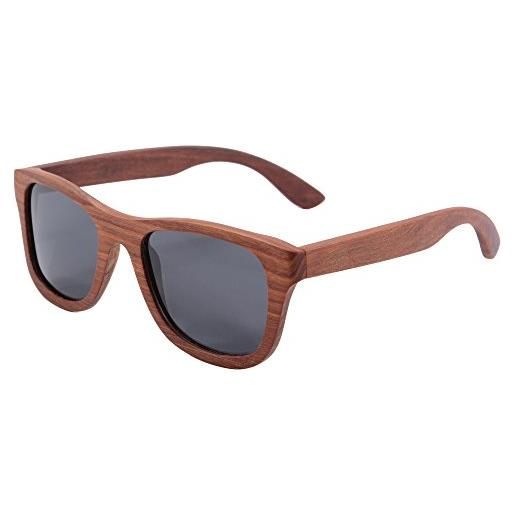 SHINU occhiali da sole in legno con lenti polarizzate occhiali da sole fatti a mano in bambu per uomo e donna-fg6016