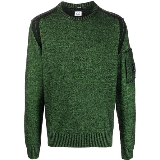 C.P. Company maglione con dettaglio lente - verde