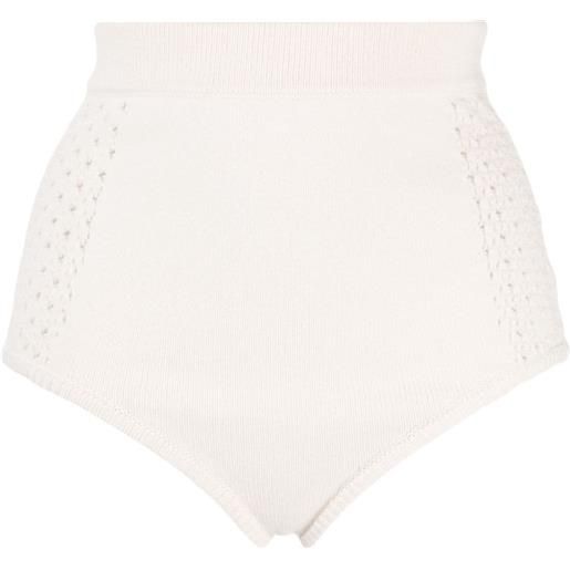 Cashmere In Love shorts all'uncinetto kira - bianco