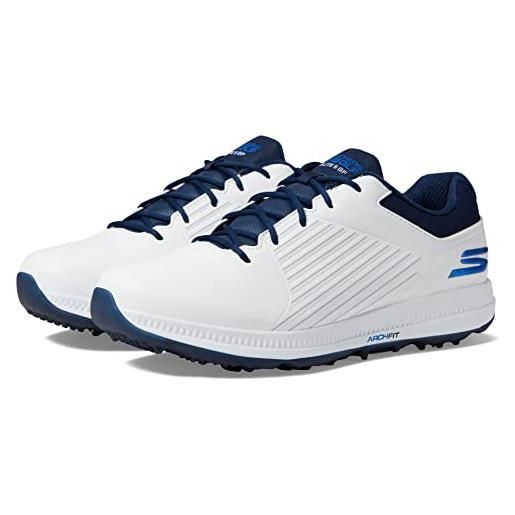 Skechers max fairway 3 arch fit spikeless-scarpe da golf, ginnastica uomo, antracite, blu navy, 48.5 eu
