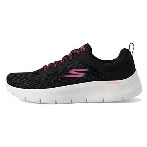 Skechers go walk flex-alani, scarpe da ginnastica donna, nero/rosa, 37 eu
