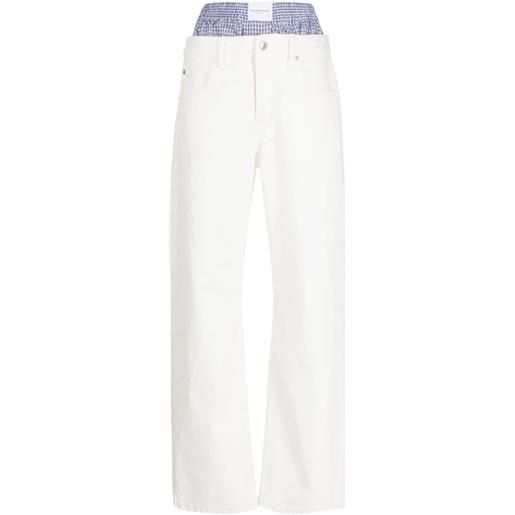 Alexander Wang pantaloni dritti con design a strati - bianco