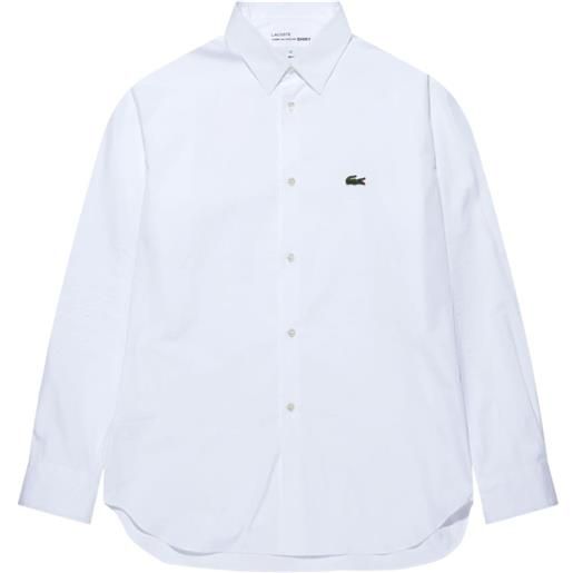 Comme Des Garçons Shirt camicia con applicazione x lacoste - bianco