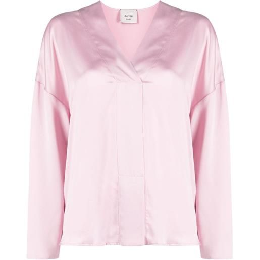 Alysi camicia con scollo a v - rosa