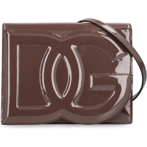 DOLCE & GABBANA borsa in vernice con logo