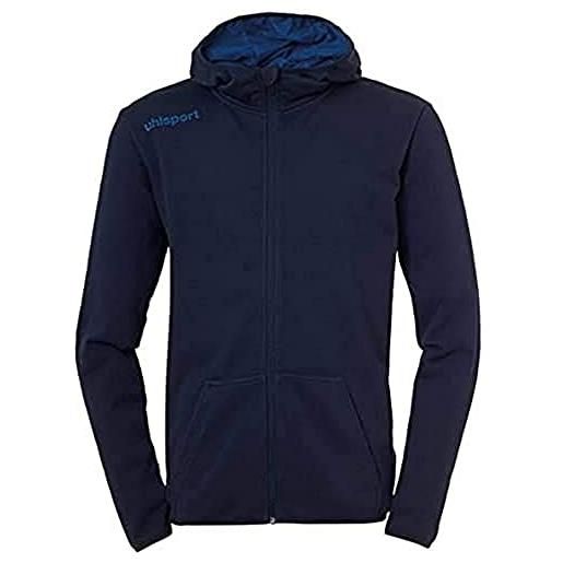 Uhlsport - giacca con cappuccio essential hood jacket marine, per bambini, marine, 116