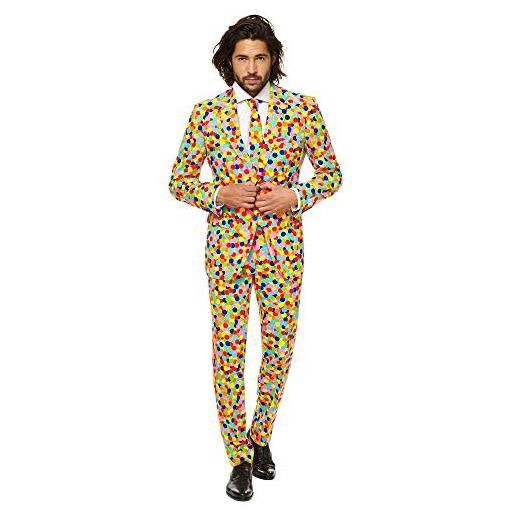 OppoSuits crazy prom suits for men - confetteroni - comes with jacket, pants and tie in funny designs abito da uomo, 46