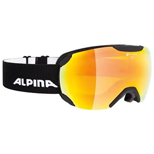 ALPINA pheos s qhm, occhiali da sci unisex-adult, black matt, one size