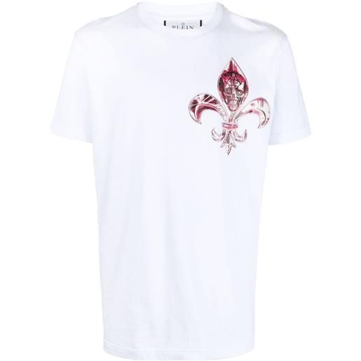 Philipp Plein t-shirt ss chrome girocollo - bianco