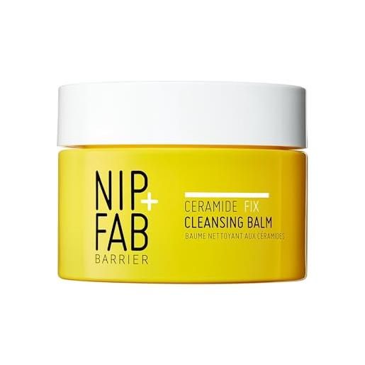 NIP & FAB nip+fab ceramide fix balsamo detergente 75 ml, struccante, aiuta a ricostituire la barriera lipidica, con niacinamide e biolina, idratante, ideale per la pelle secca