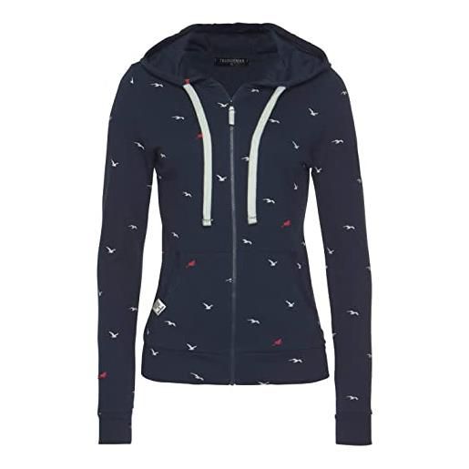 TrendiMax felpa con cappuccio zip donna inverno autunno pullover casual hoody hoodies sportivo blu xl