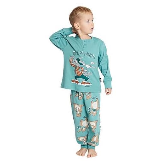 Generic pigiama da bambino serafino in cotone caldo h5734 - happy people (12 anni)