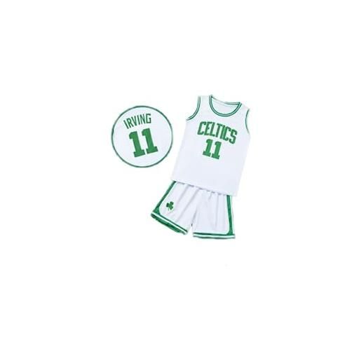 CLZWFZ 11#kit di maglia da basket bambini fans jersey boys sportswear gilet da basket senza maniche top e pantaloncini sport set tuta estiva regali per ragazzi grils, nero, l
