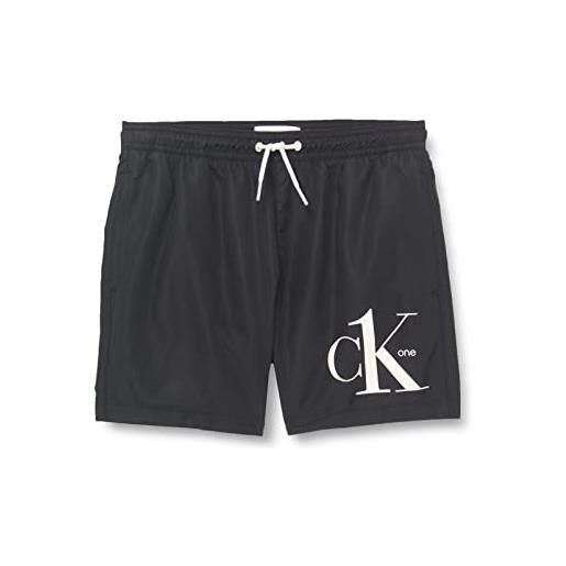 Calvin Klein cordoncino medio costume a pantaloncino, pvh black, 10 anni bambini e ragazzi